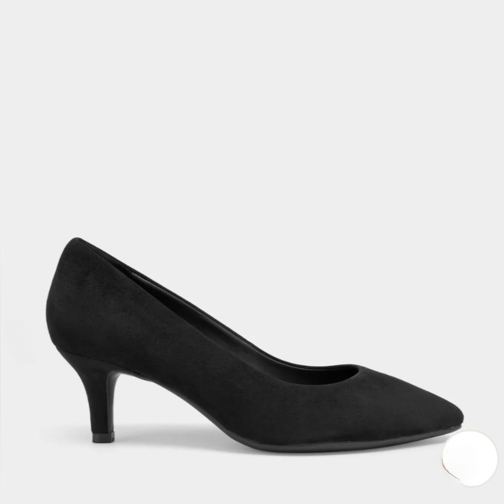 AEROSOLES -Elil - Comfortable Women's Kitten Heel Pump In Black Suede New in Box